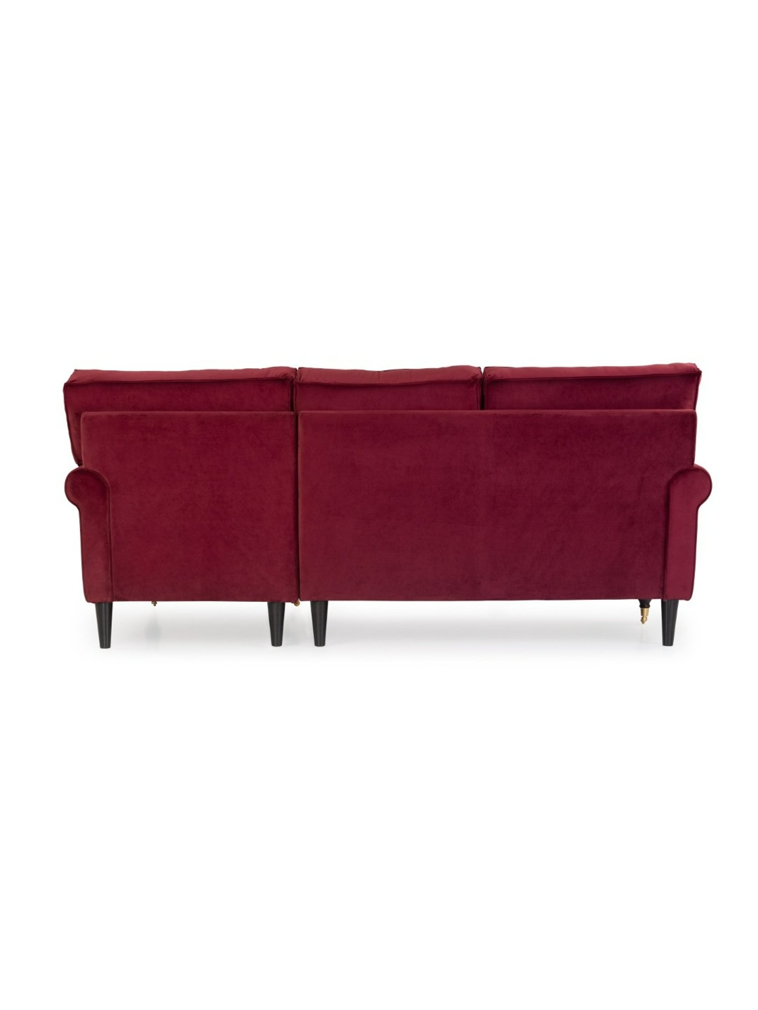 Durian Ruse X Odyssey Edit Ruby Red Fabric L Shaped Sofa
