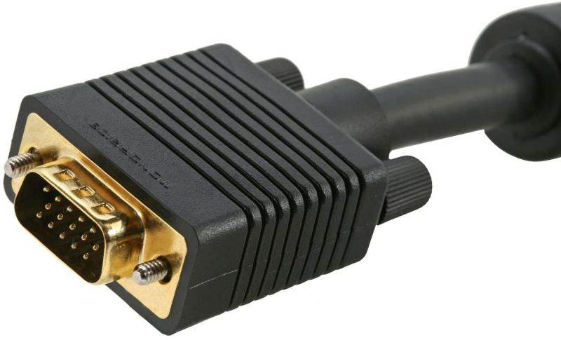 Monoprice 1.5ft SVGA Super VGA M/M Monitor Cable w/ferrites (Gold Plated) (2 Pack)