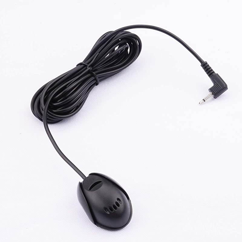 Mic 25mm External Microphone Assembly For Car Vehicle Head Unit Bluetooth Enabled Audio Stereo Radio Receiver GPS DVD with 3m Cable Plug and Play