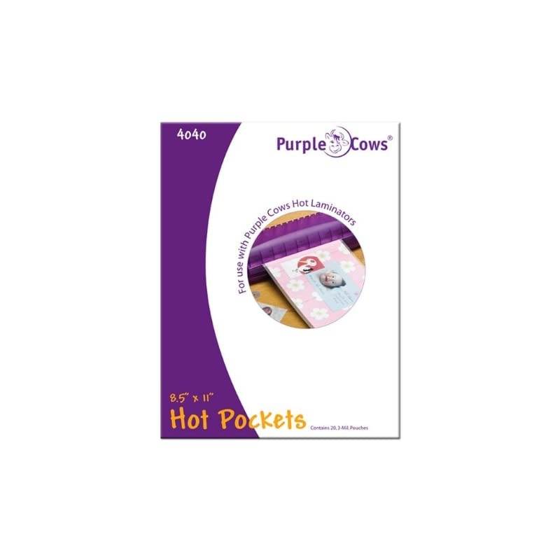 Hot Pockets Hot Laminating Pouches, 8.5x11 Inches, 20 Pouches per Pack, Clear (4040)