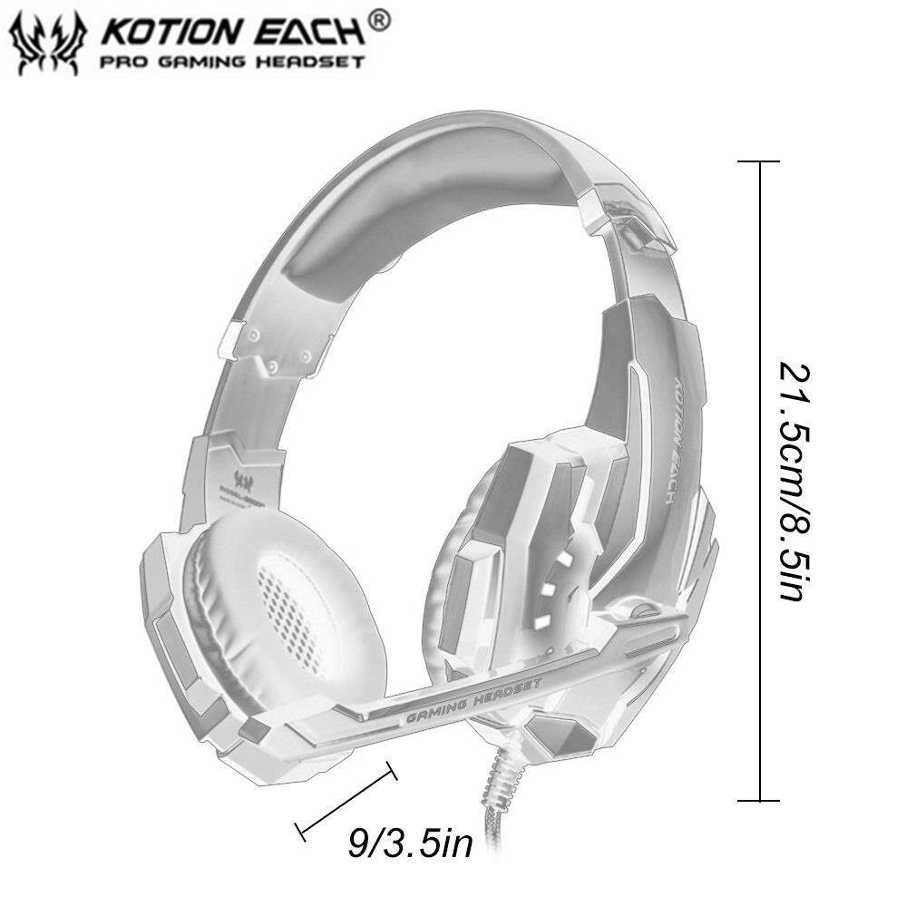 EACH G9000 3.5mm Gaming Headphone Microphone USB Single Hole Headset LED Light For PS4 Laptop Tablet Mobile Phones