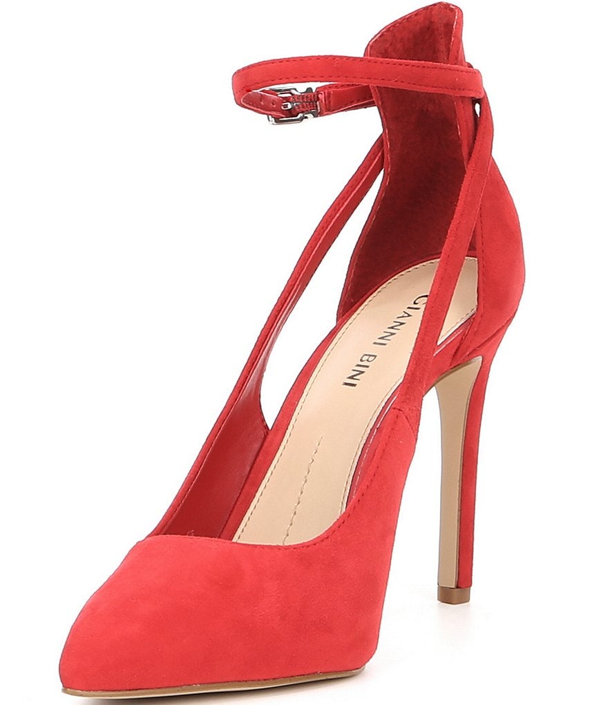 Gianni Bini Lulaa Suede Cut-Out Dress Pumps