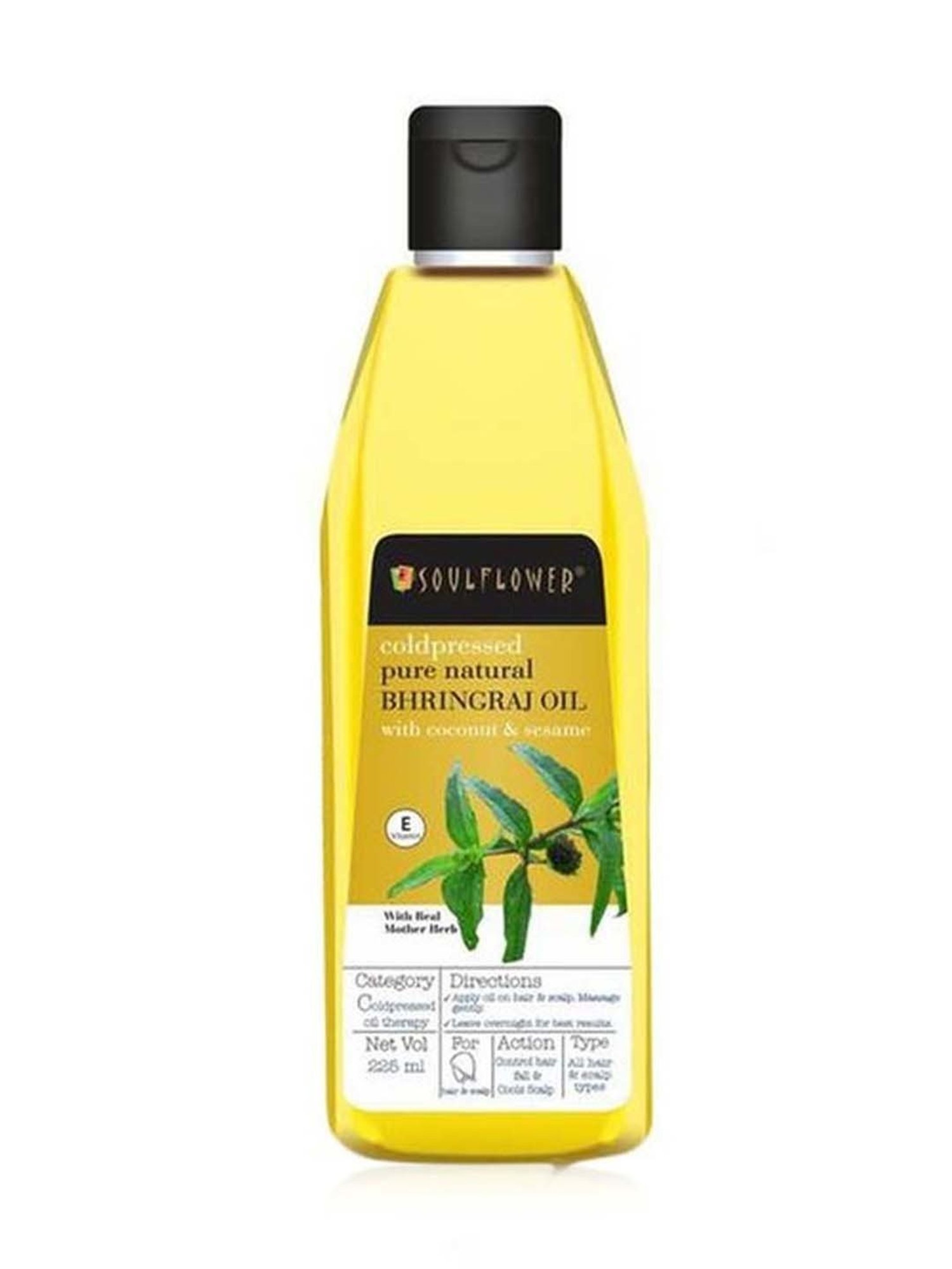 Soulflower Coldpressed Bhringraj Hair Oil - 225 ml
