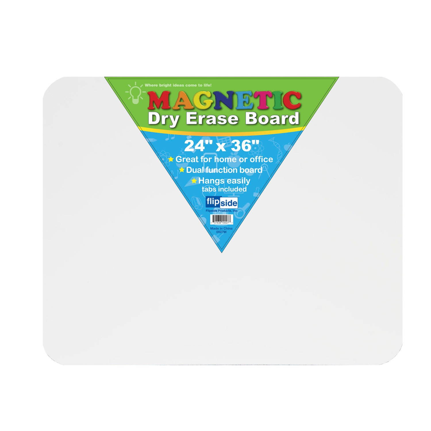 Magnetic Dry Erase Board, 24"x36", White FLP10027
