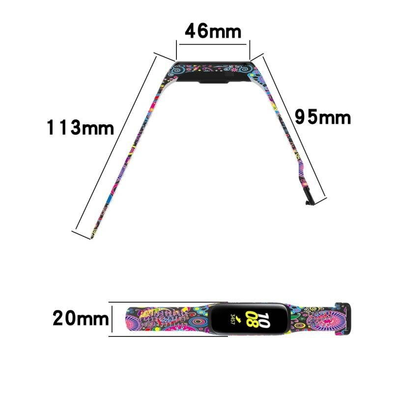 Silicone Band Strap WristBand Bracelet Suitable For Samsung Galaxy Fit2 Watchband SM-R220 Printed Pattern Replacement Strap Belt