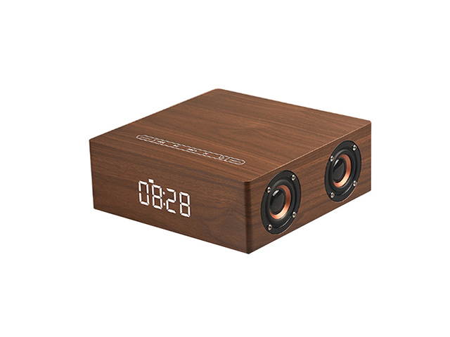 Autofeel Portable Retro Wooden Handsfree Wireless Bluetooth Speaker 3D Stereo Subwoofer Speaker Support TF AUX MP3 Loudspeakers HIFI Stereo Bass Surround Sound Subwoofer Home Mobile Phone Computer