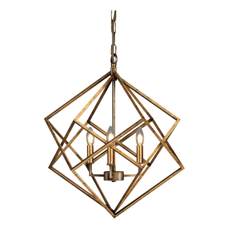 Vista Geometric Chandelier Ceiling Light Antique Gold - Thy-Hom