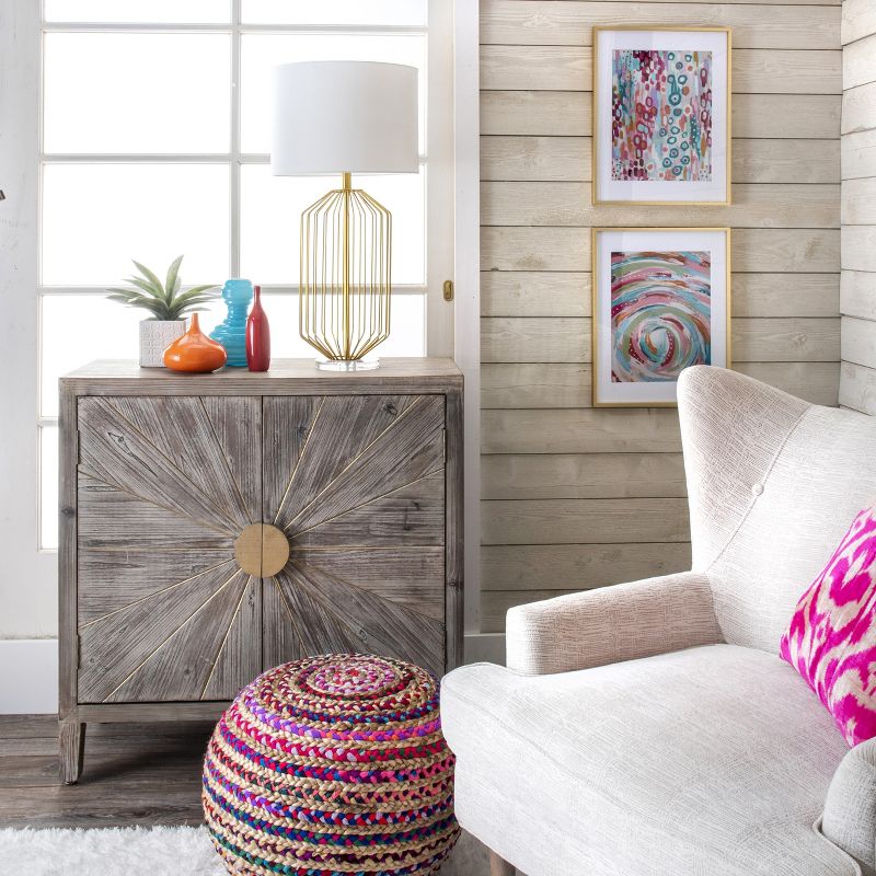 nuLOOM Deltona Iron 29" Table Lamp Lighting - Gold 29" H x 14" W x 14" D