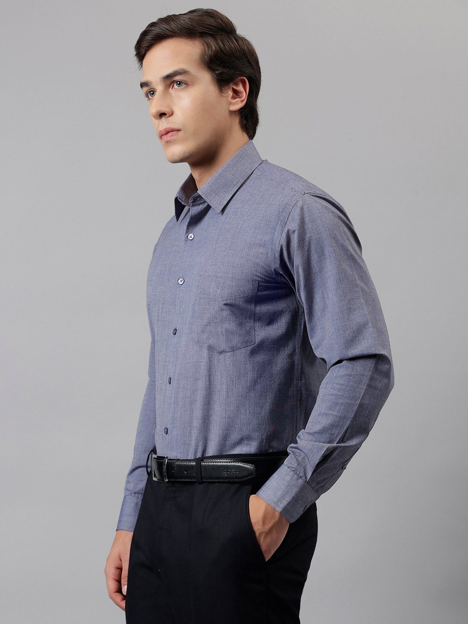 English Navy Navy Slim Fit Shirt