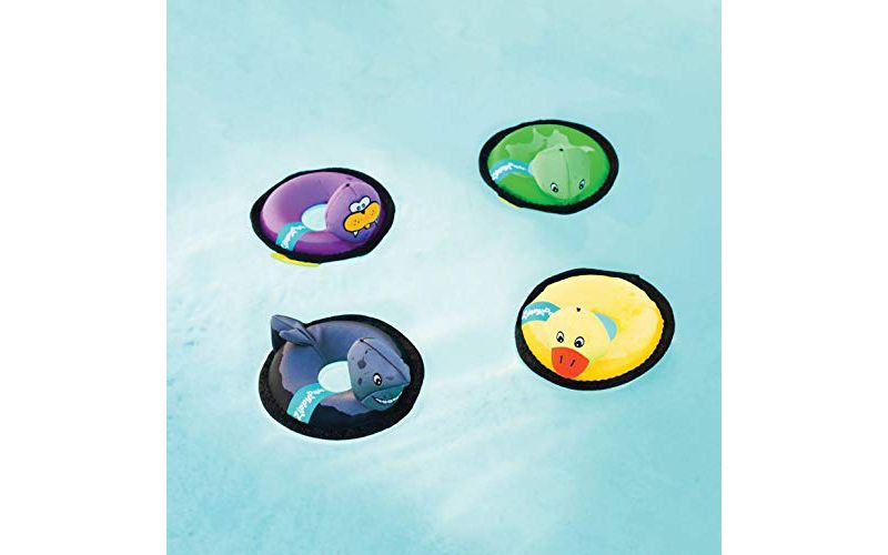 ZippyPaws - Floaterz, Outdoor Floating Squeaker Dog Toy - Walrus, Purple