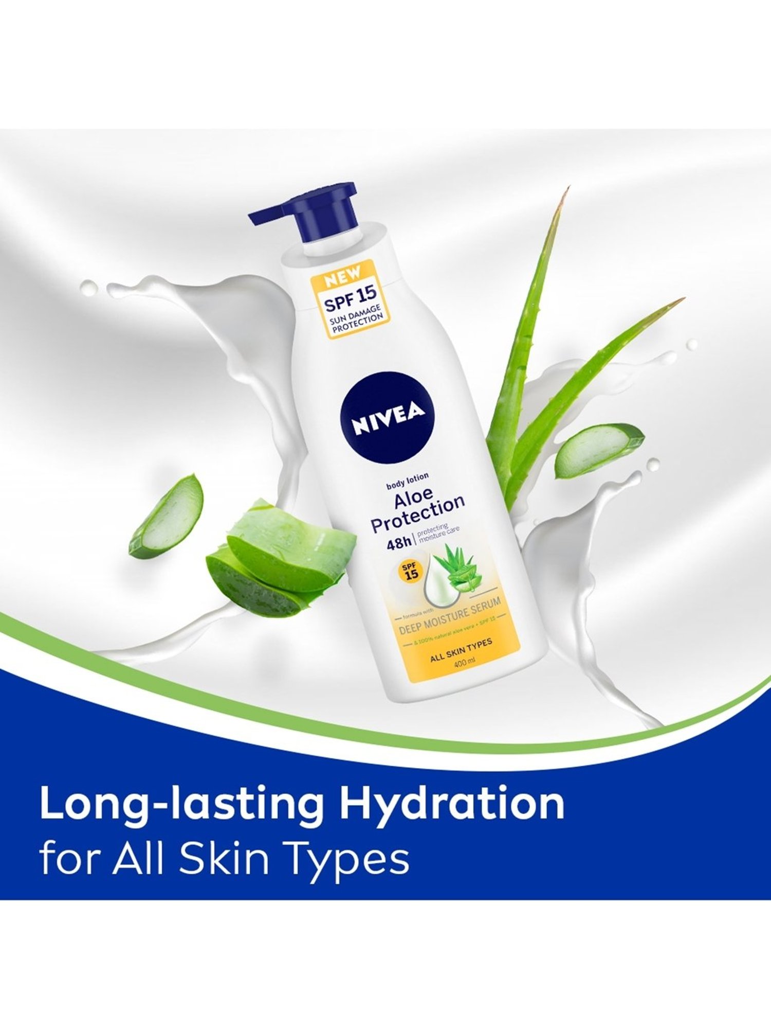 Nivea SPF 15 Body Lotion for Men & Women - 400 ml