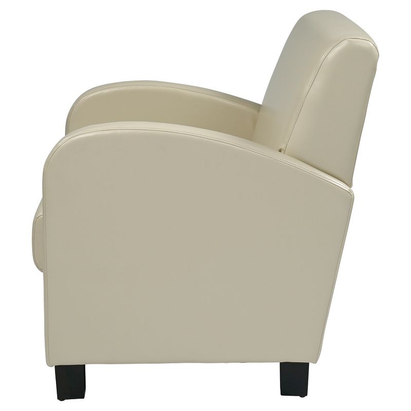 Eco Leather Club Chair Cream/Espresso - OSP Home Furnishings
