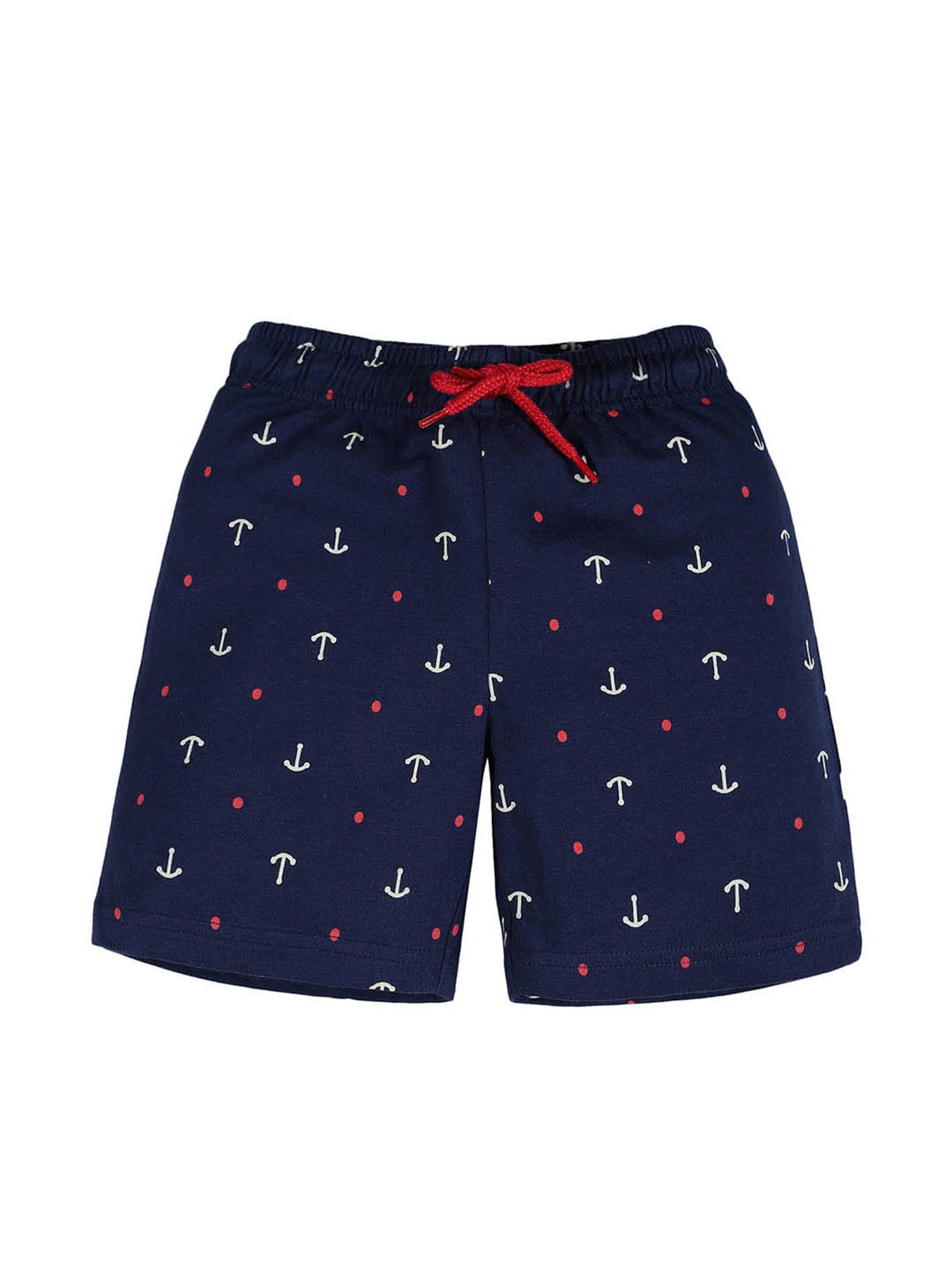 Plum Tree Kids Navy & Red Printed Shorts (Pack Of 2)