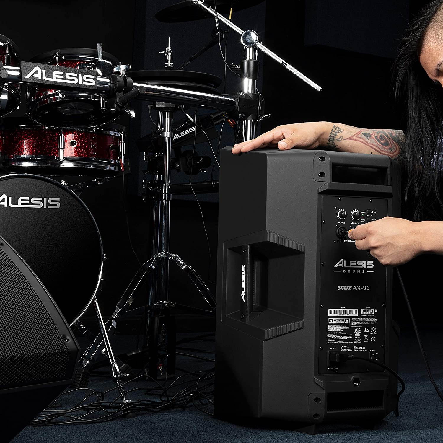 Alesis Strike Amp 12 | 2000-Watt Ultra-Portable Powered Drum Speaker / Amplifier With 12-Inch Woofer, High-Frequency Compression Driver and Contour EQ