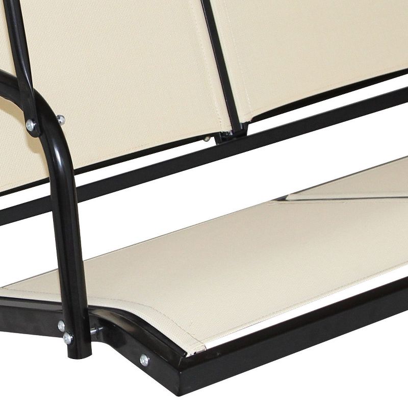 La Siesta HAL21-1 Habana Organic Cotton Lounger Comfortable Indoor Outdoor Hammock Chair with Suspension Set and Bamboo Spreader, Nougat