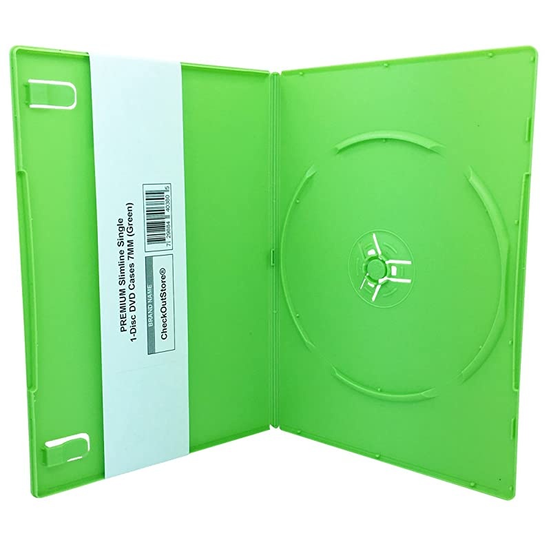 100) Premium Slimline Single 1-Disc DVD Cases 7mm (Clear)