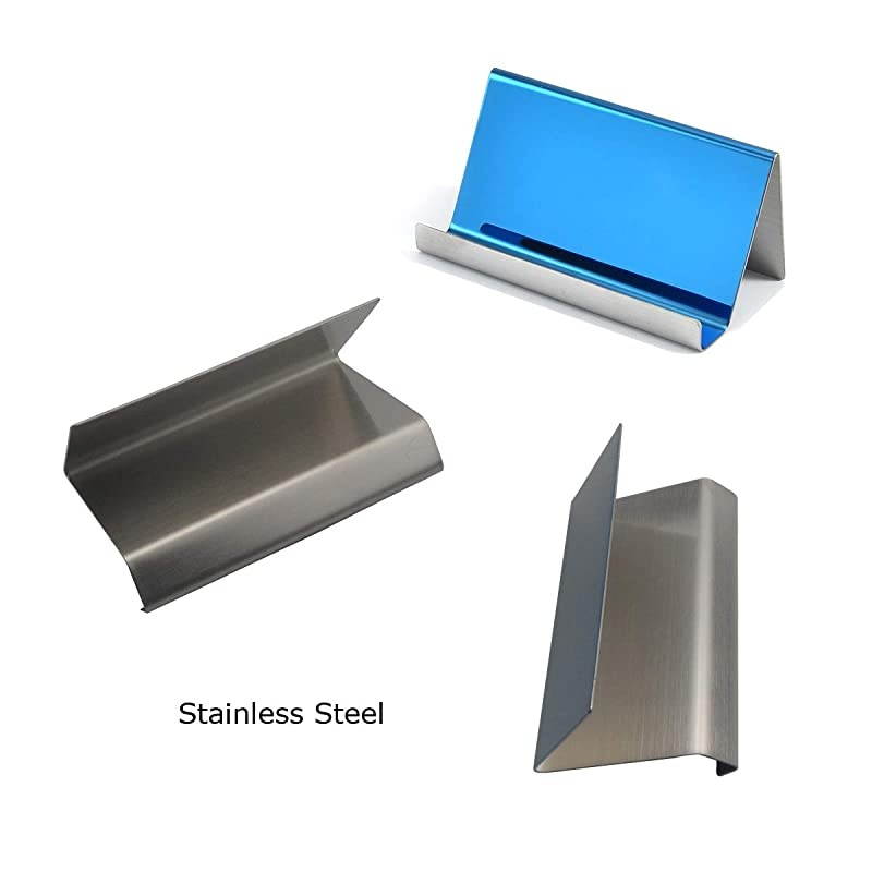 Metal Desktop Card Holder for Desk Business Card Display for Women Blue 1 Pack