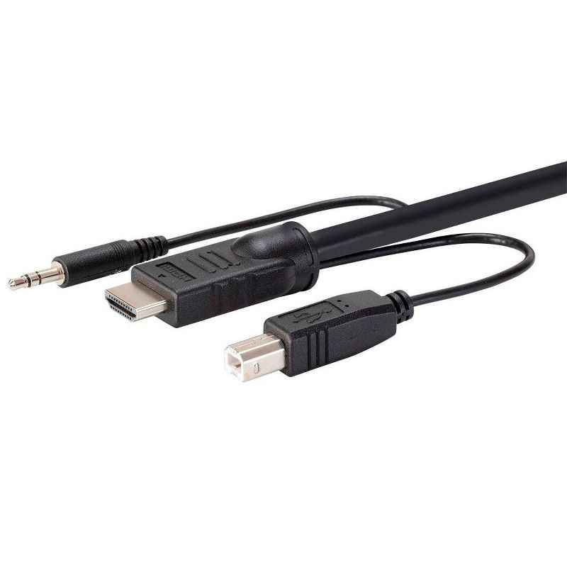 Monoprice HDMI USB 3.5mm Audio Combo Cable - 6 Feet, 4K@60Hz, High Dynamic Range (HDR) For KVM Switches - Switch Series