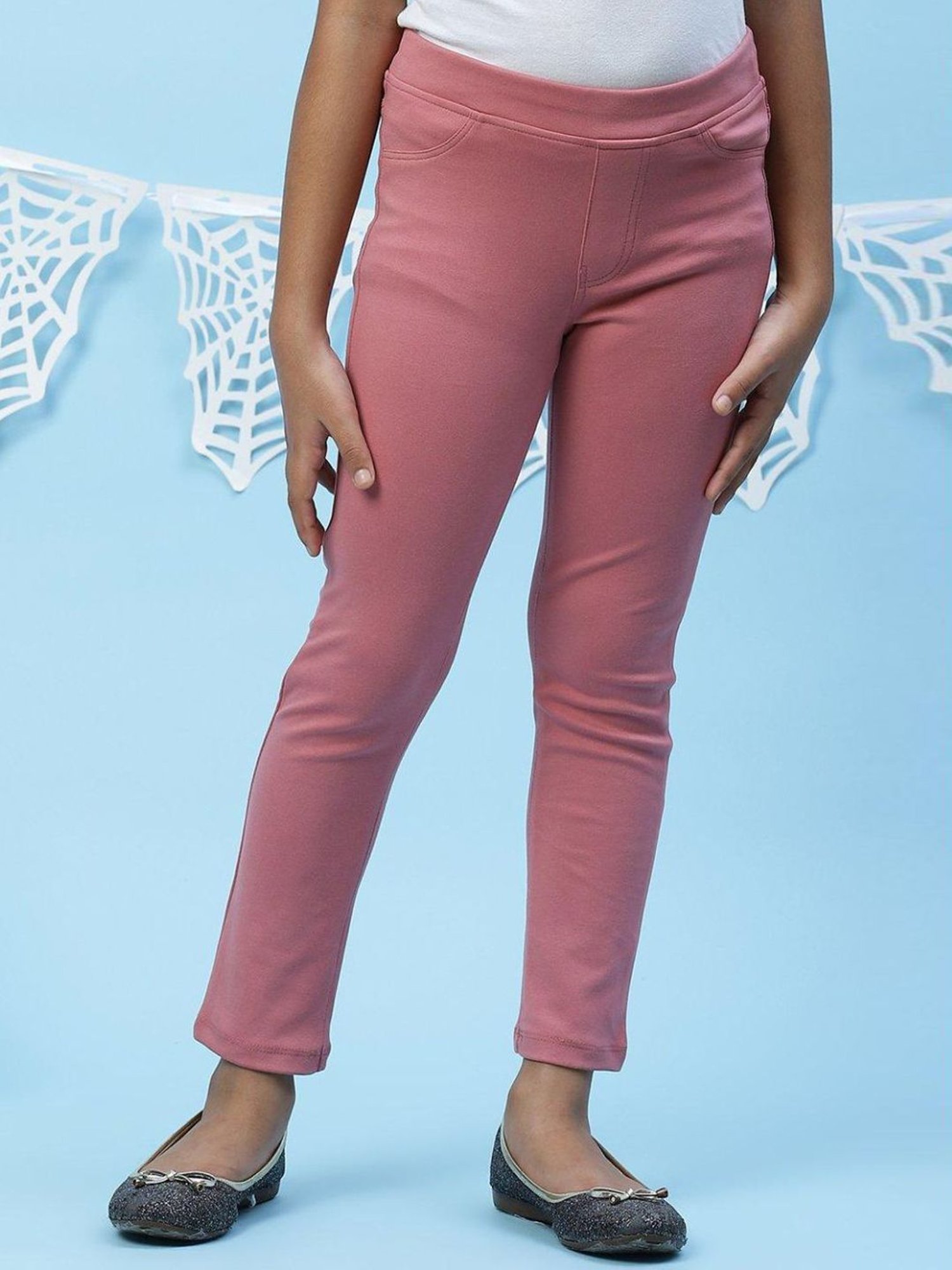 Angel & Rocket Girls Grey Solid Jeggings