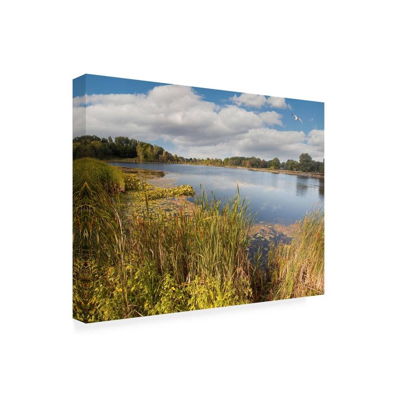 24" x 32" Hopkins Lake Owosso Mi by Monte Nagler - Trademark Fine Art