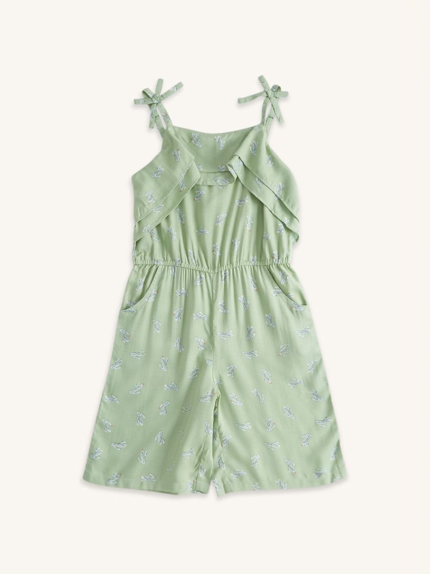 TeenTrums Girls Coral Solid Playsuit