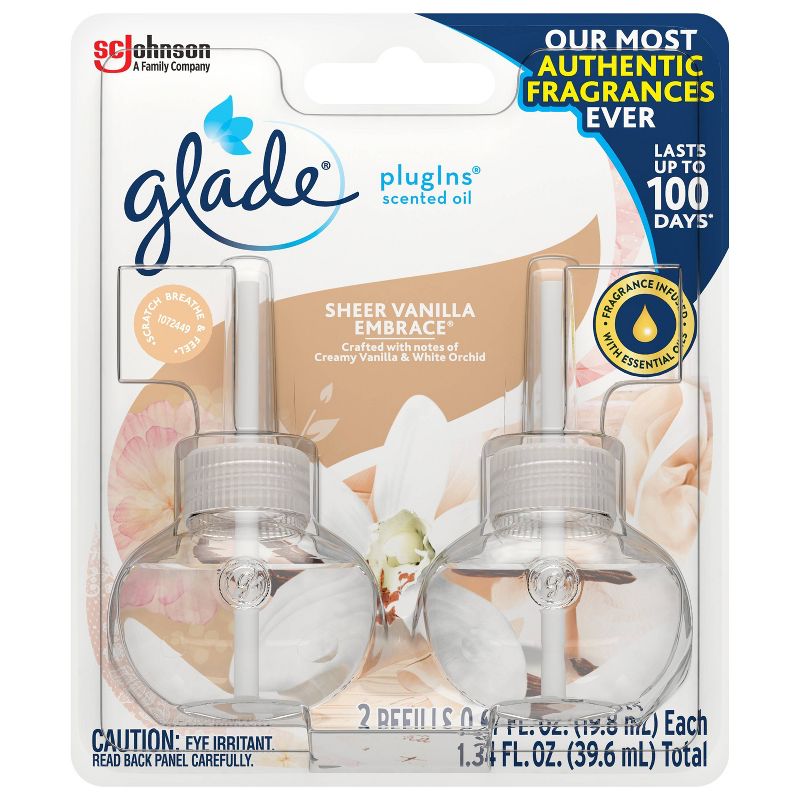 Glade  Sheer Vanilla Embrace PlugIns Refill - 2ct
