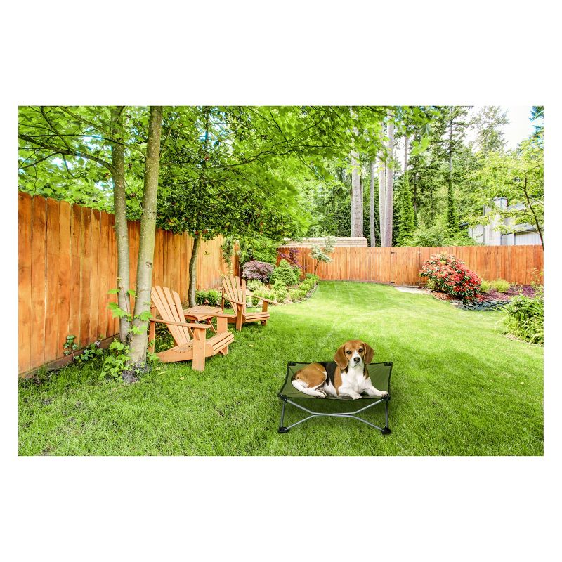 Carlson The Portable Pup Dog Bed - Indoor/Outdoor - Green - Small