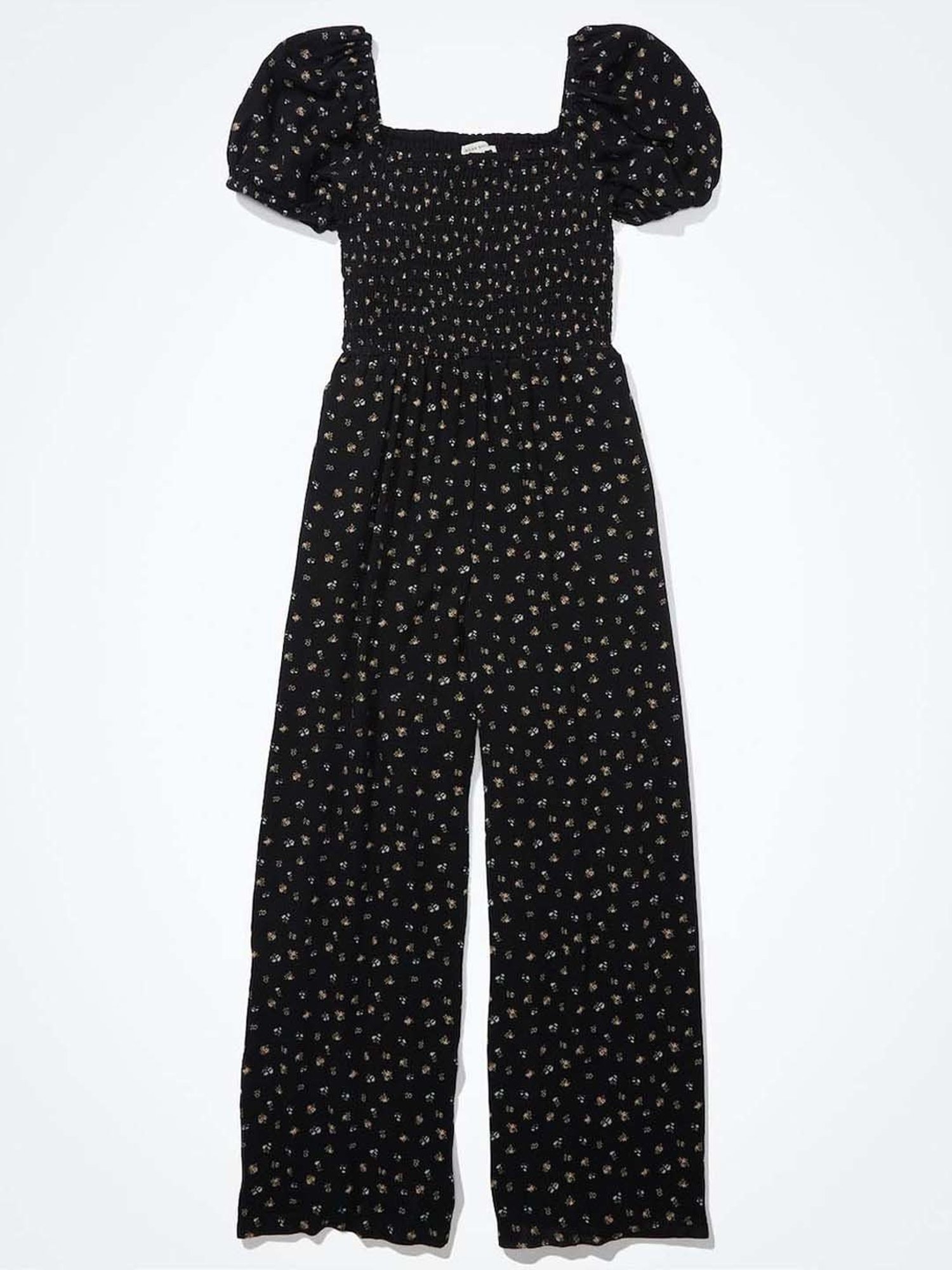 American Eagle Outfitters Black Printed Jumpsuit