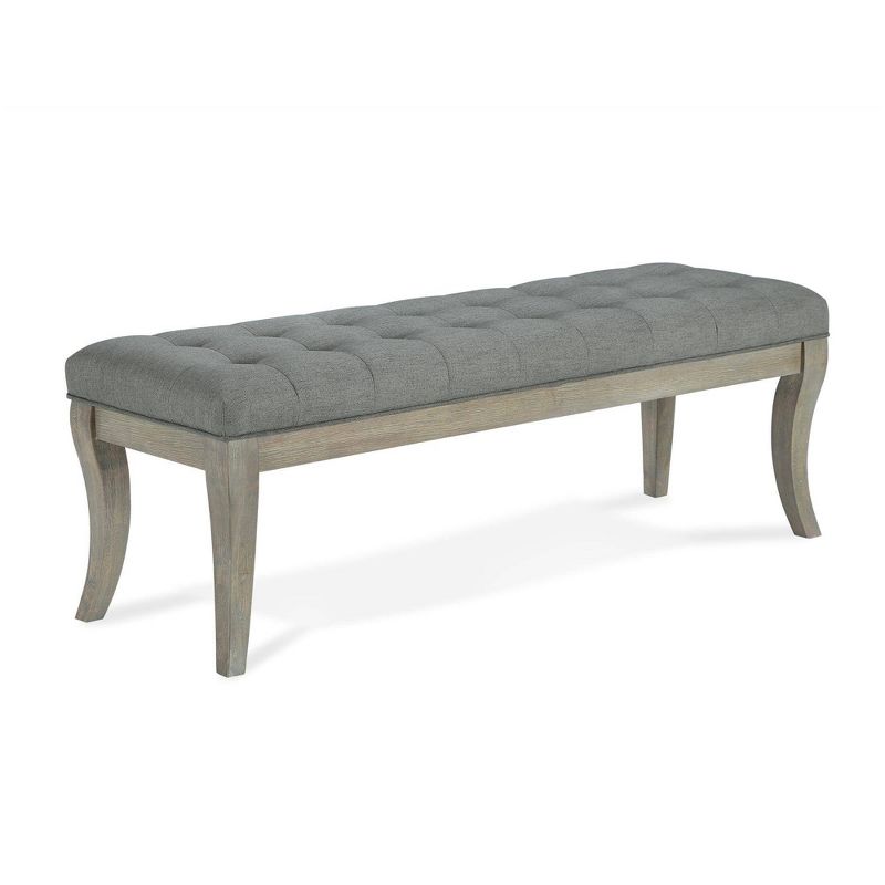 Adina Rectangular Tufted Bench Taupe - Dorel Living