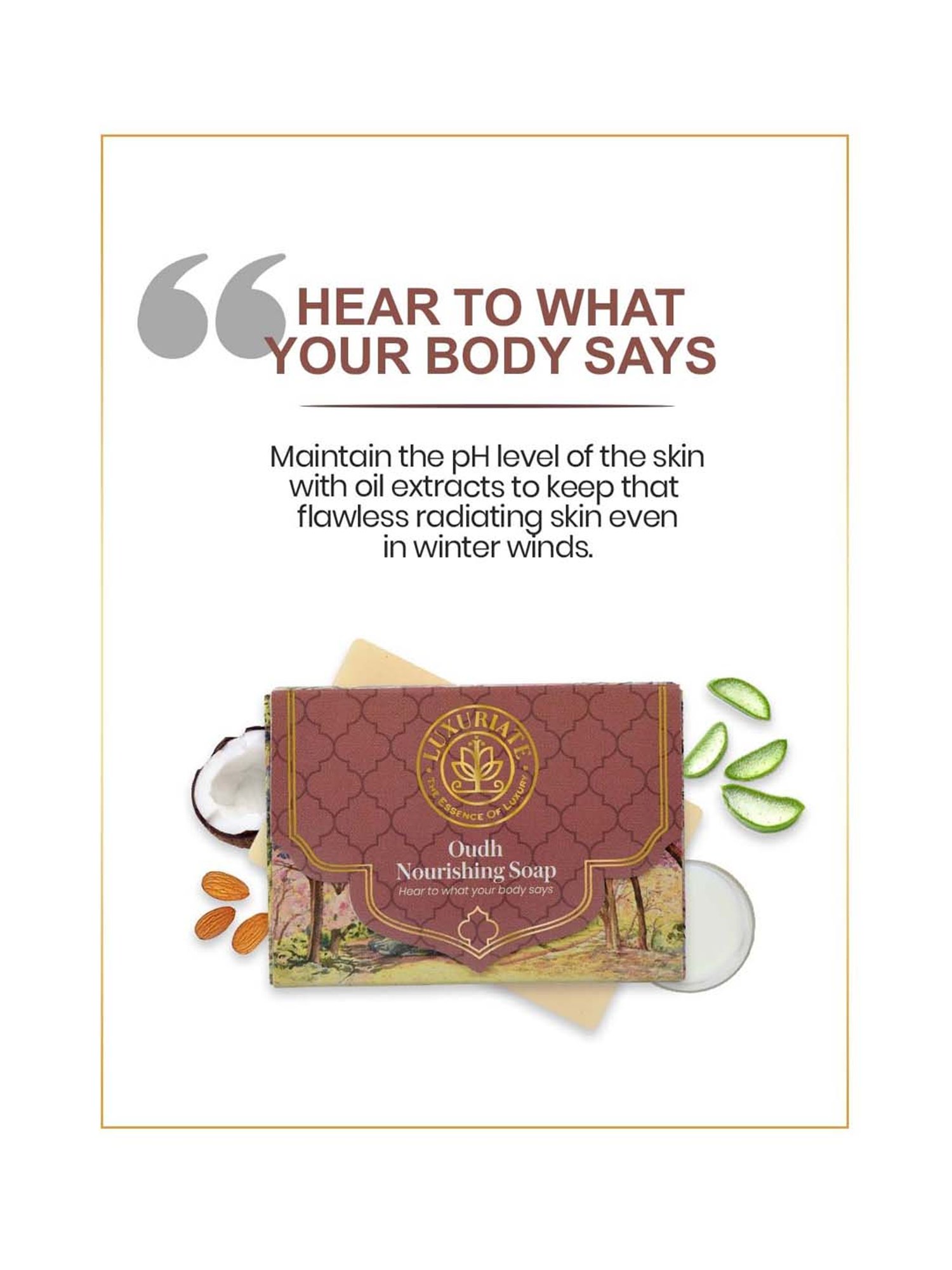 Luxuriate Naturally Oudh Nourishing Winter Soap - 125 gm