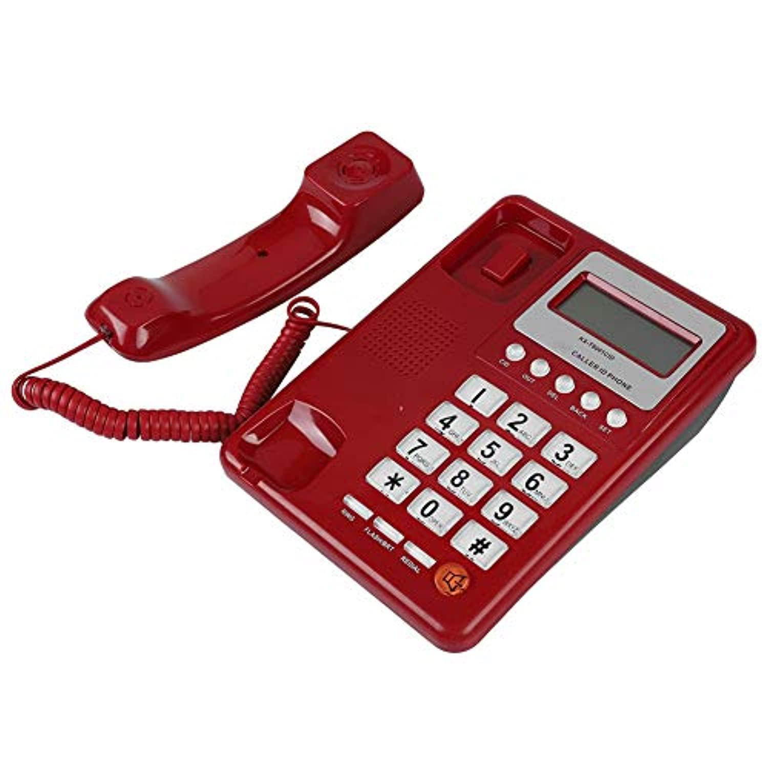 big button corded phones wired desktop landline telephone caller id/call waiting dtmf/fsk support speakerphone for hotel office