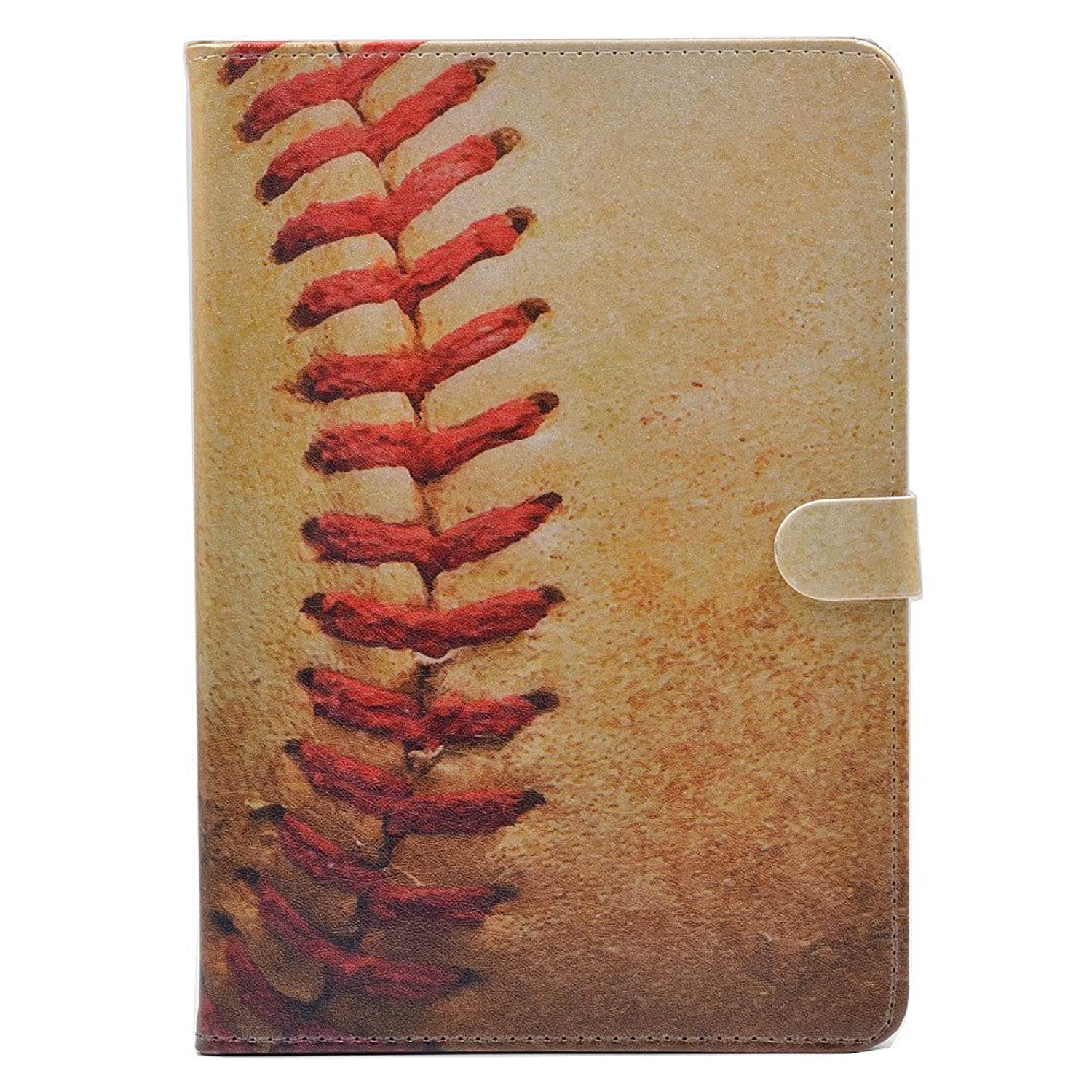 iPad Mini 4 Case Vintage Baseball Pattern Leather Flip Case Stand Cover for Apple iPad Mini 4 (2015 Edition) 7.9 inch,iPad Mini 5 5th (2019)