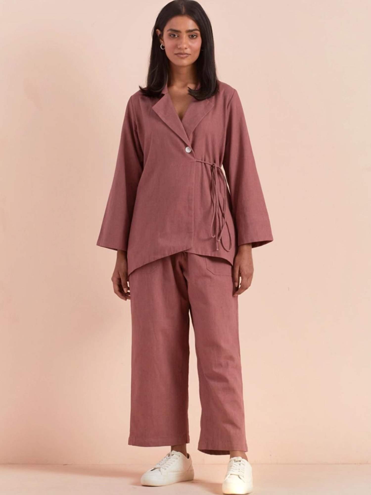 Priya Chaudhary Pink Yasha Twill Cotton Pant