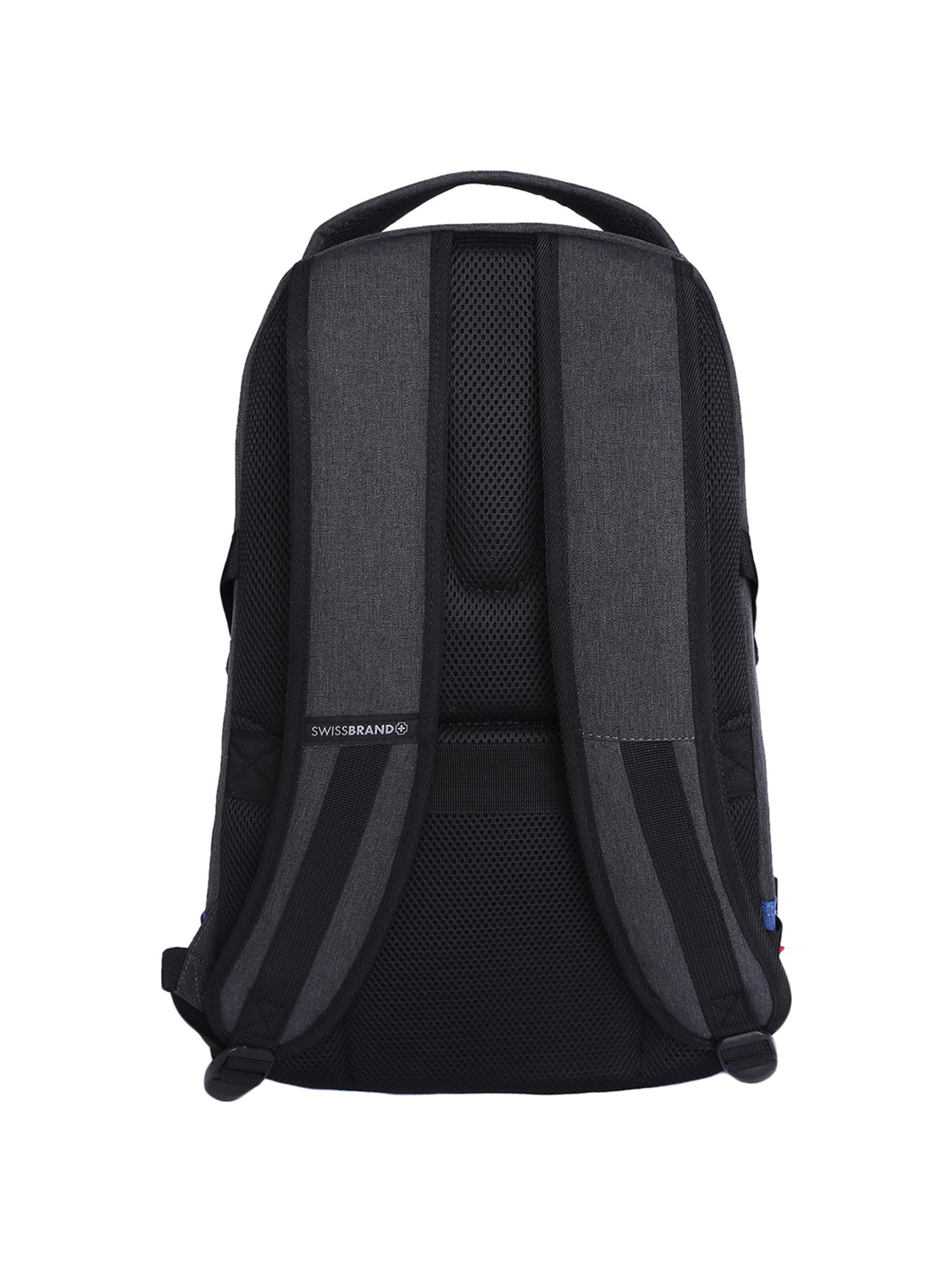 Swiss Brand Maine Daypack 28 Ltr Dark Grey & Blue Medium Laptop Backpack