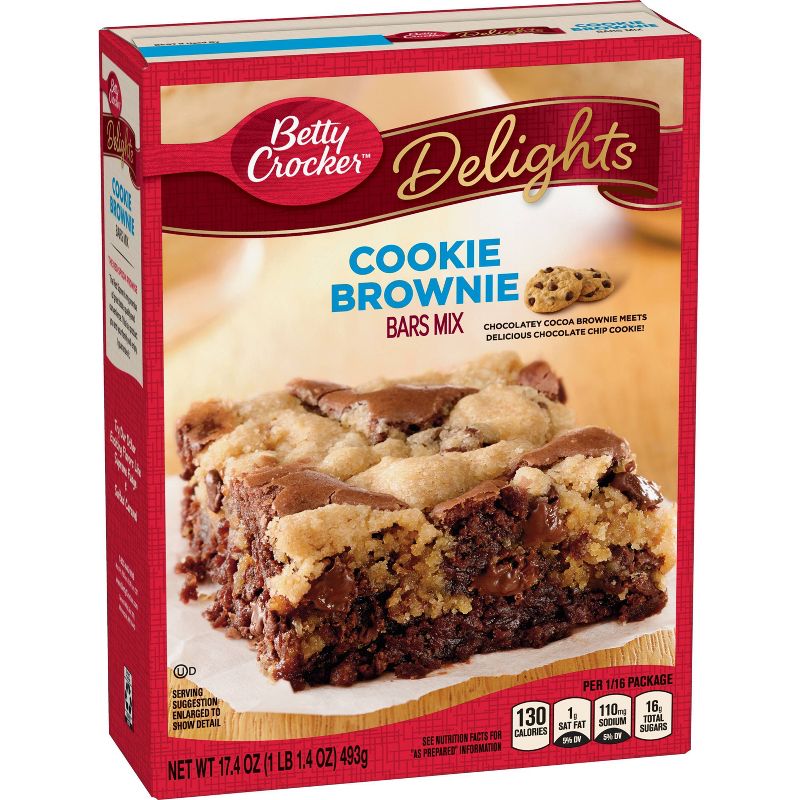 Betty Crocker Cookie Brownie Bars Mix - 17.4oz