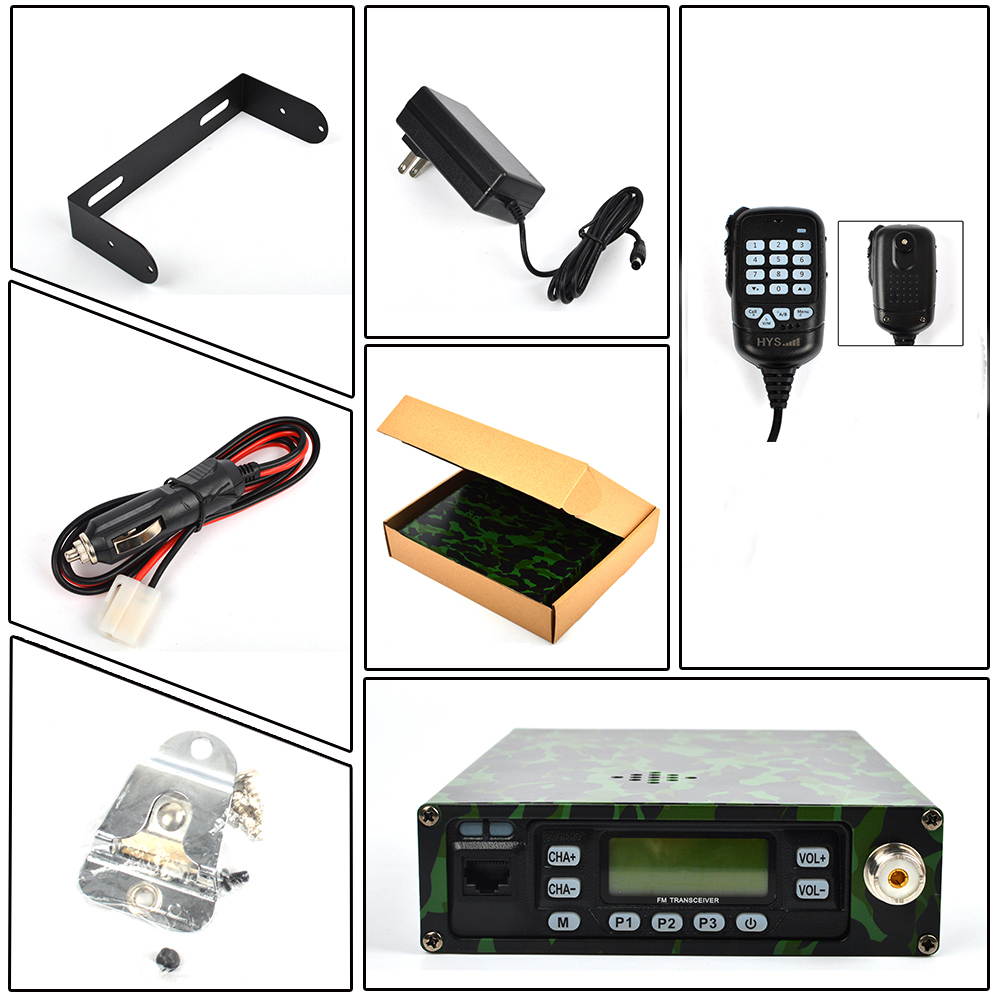 HYS TC-B25W 25W Dual Band VHF/UHF 136-174/400-470MHz Backpackable Two Way Radio Mobile Transceiver Amateur Ham Radio with 12000mAh Battery