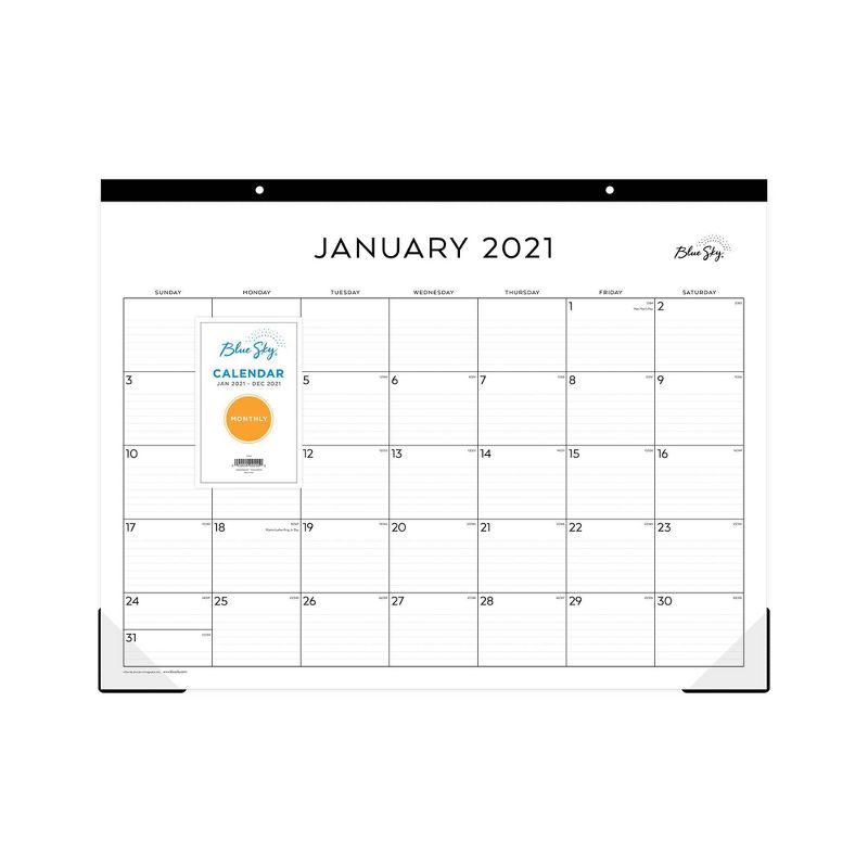 2021 Desk Pad 22" x 17" Monthly Standard - Blue Sky