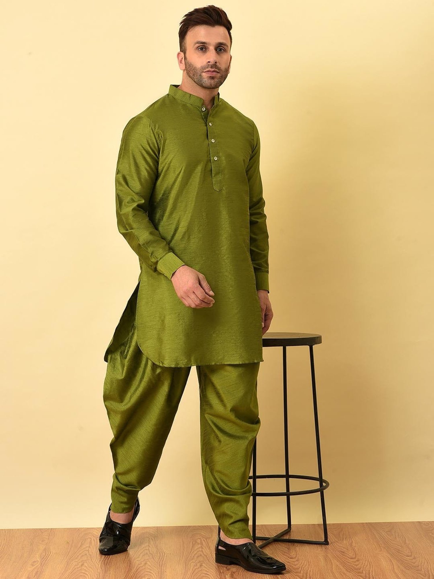 Hangup Green Regular Fit Kurta & Patiala Set