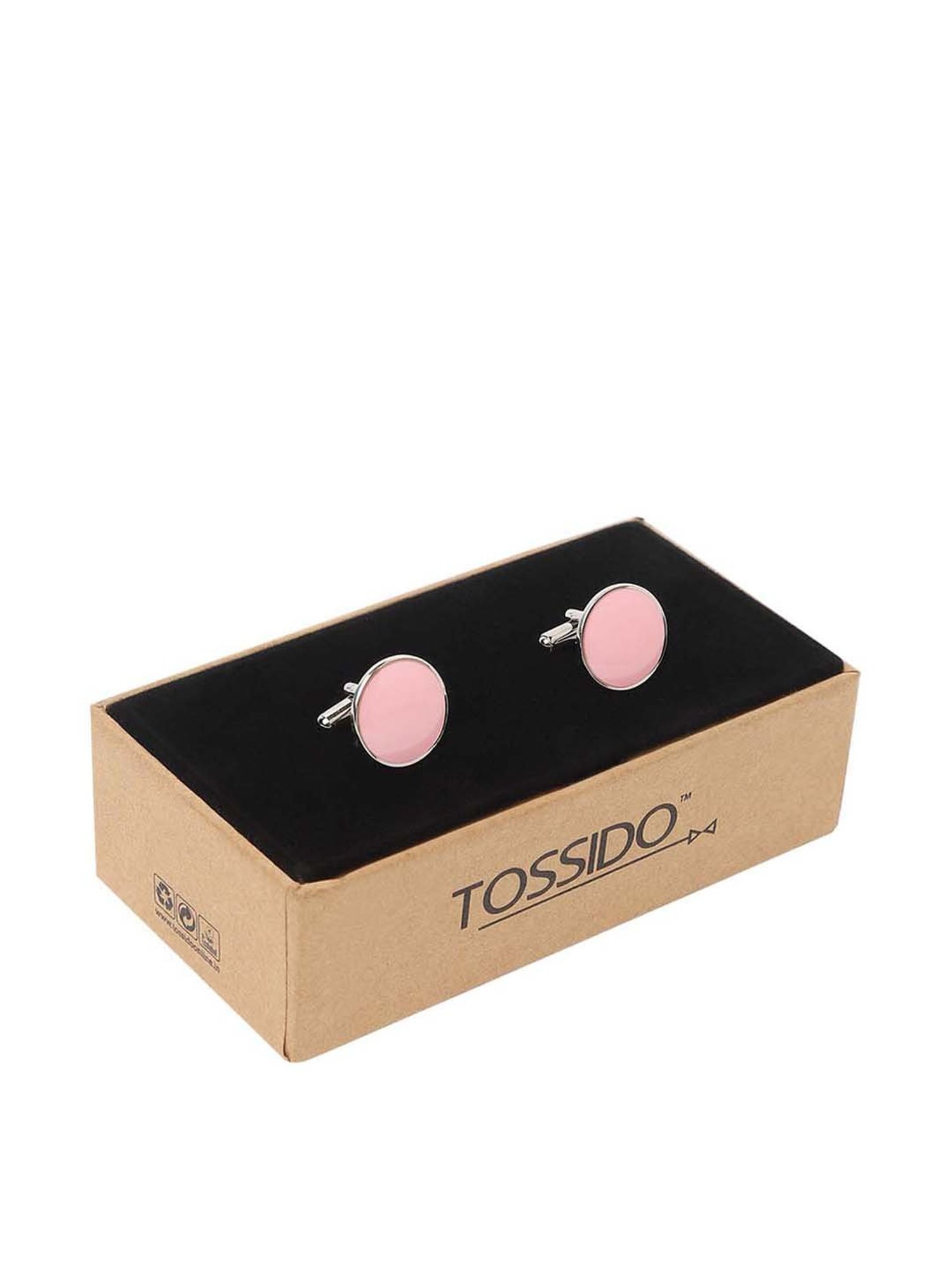 Tossido Pink Solid Cufflinks