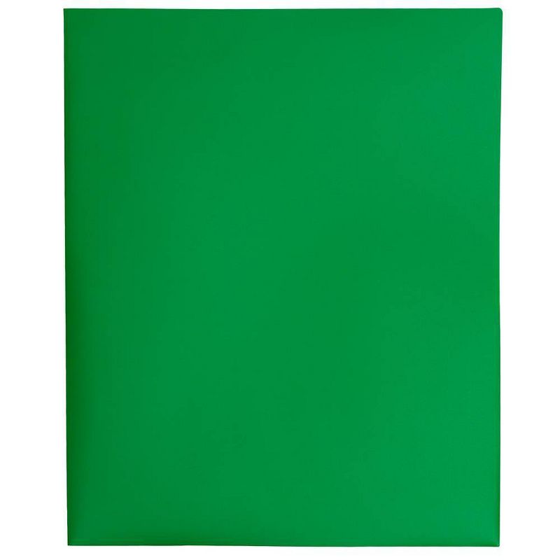 JAM 6pk Plastic 2 Pocket School POP Folders - Green