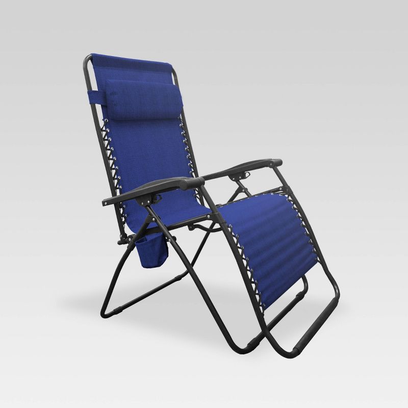 Outdoor Patio Infinity Big Boy Zero Gravity Chair Blue - Caravan
