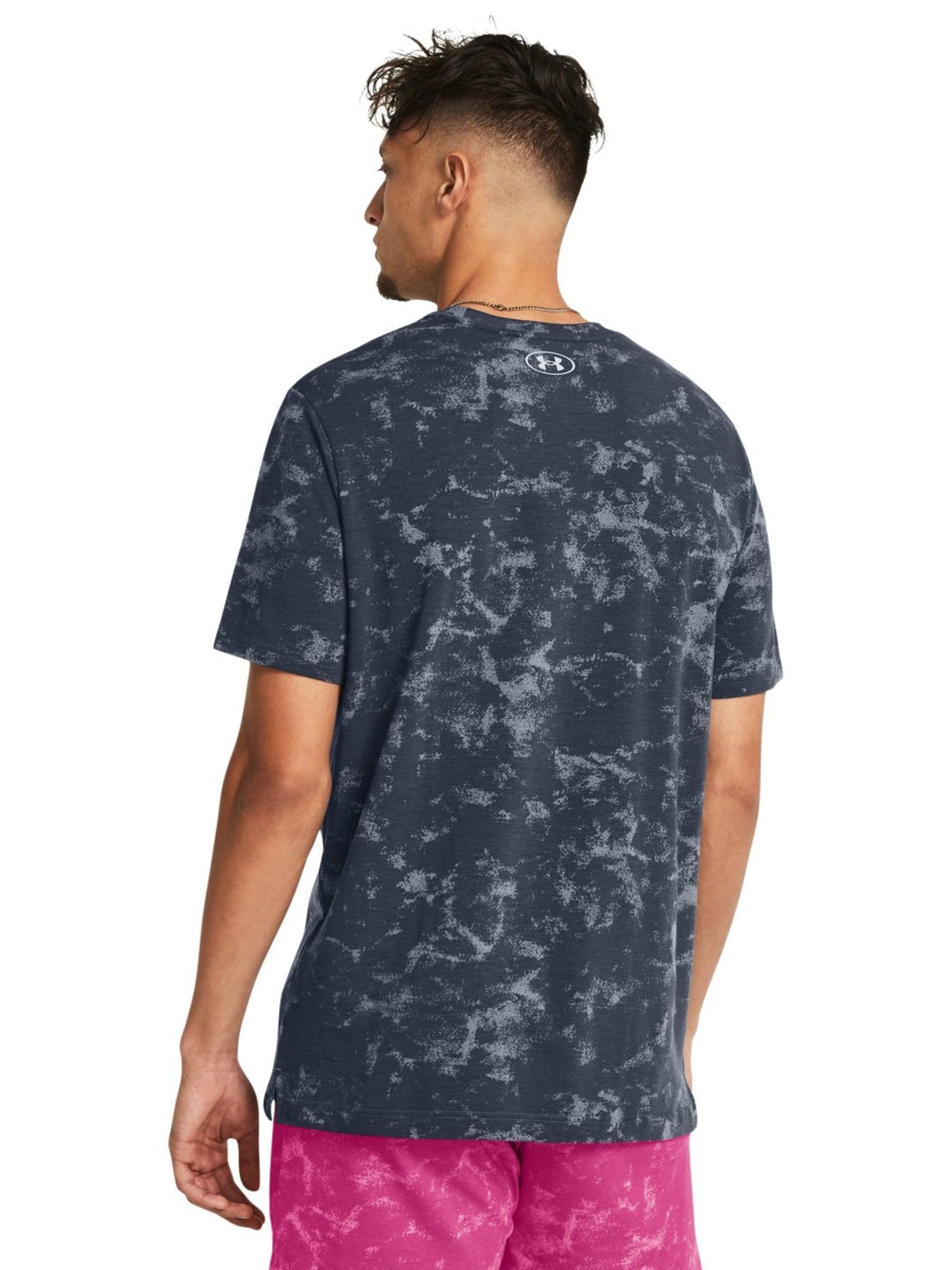 Under Armour Grey Cotton Slim Fit Camouflage T-Shirt