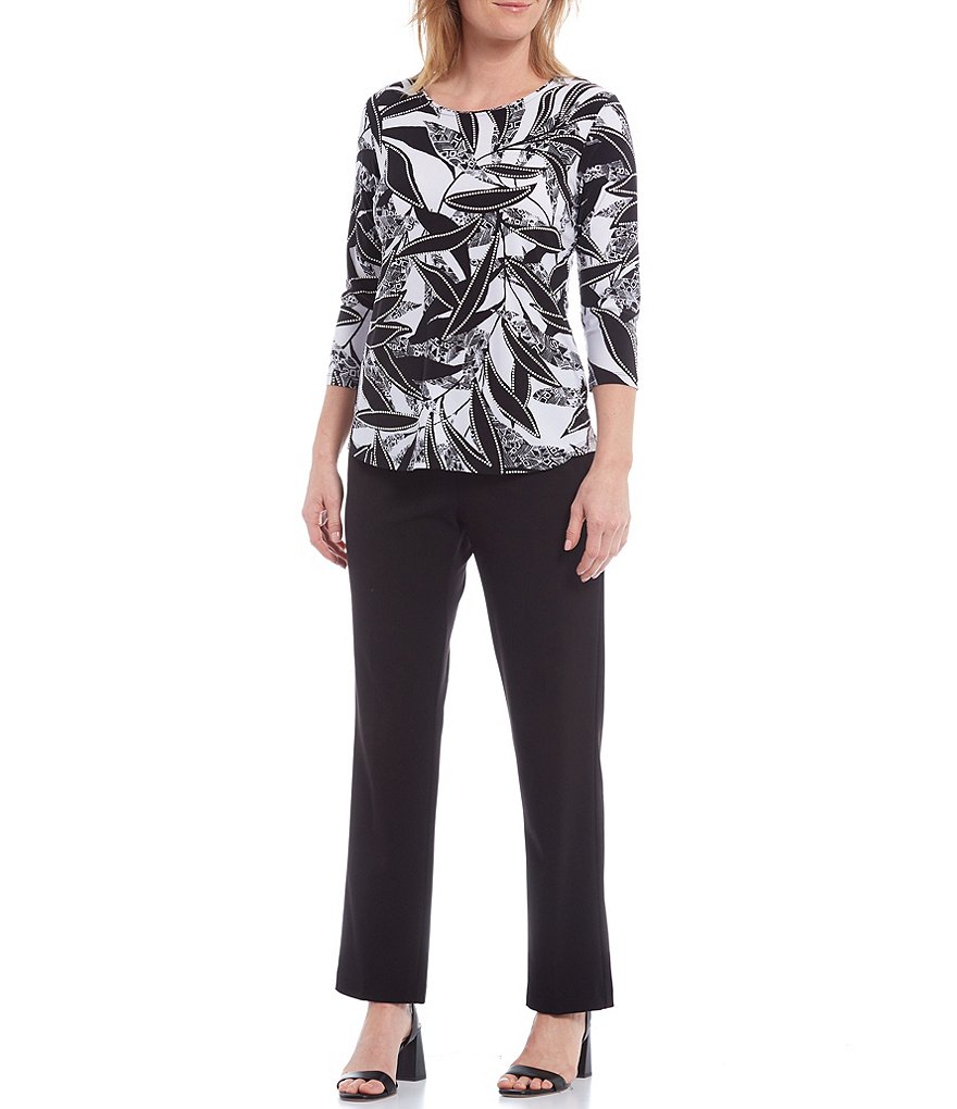 Allison Daley City Stretch Straight Leg Pull-On Pants