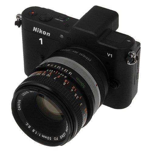 Fotodiox PRO Lens Mount Adapter, Canon FD, FL Lens to Nikon 1-Series Camera, fits Nikon V1, J1 Mirrorless Cameras, FD-Nik(1) PRO