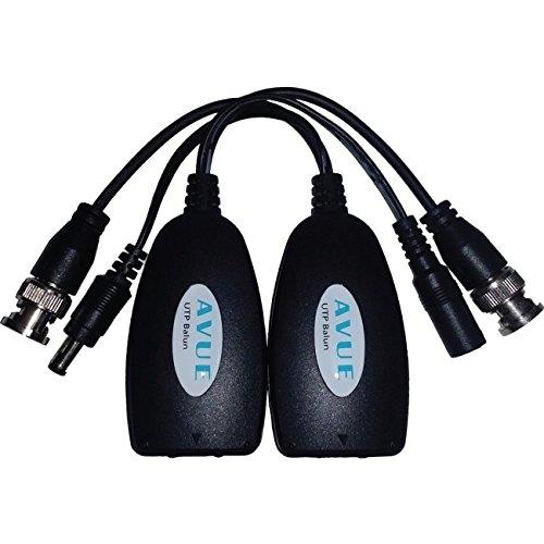 AVUE AVB302P Passive Video Balun with 8" Pigtail BNC Male
Cable and Power - 2pcs Pack, RJ45 Type, transmission up to 250m/750ft; supports power supply on 12V DC or 24V AC. For HD- CVI/TVI/AHD camera.