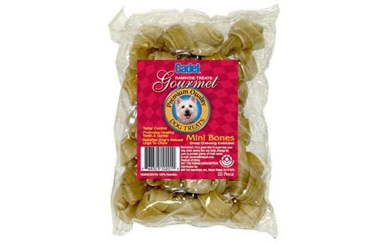 Cadet Rawhide Mini Bones Dog Treats, 8 Inch, 20 Count