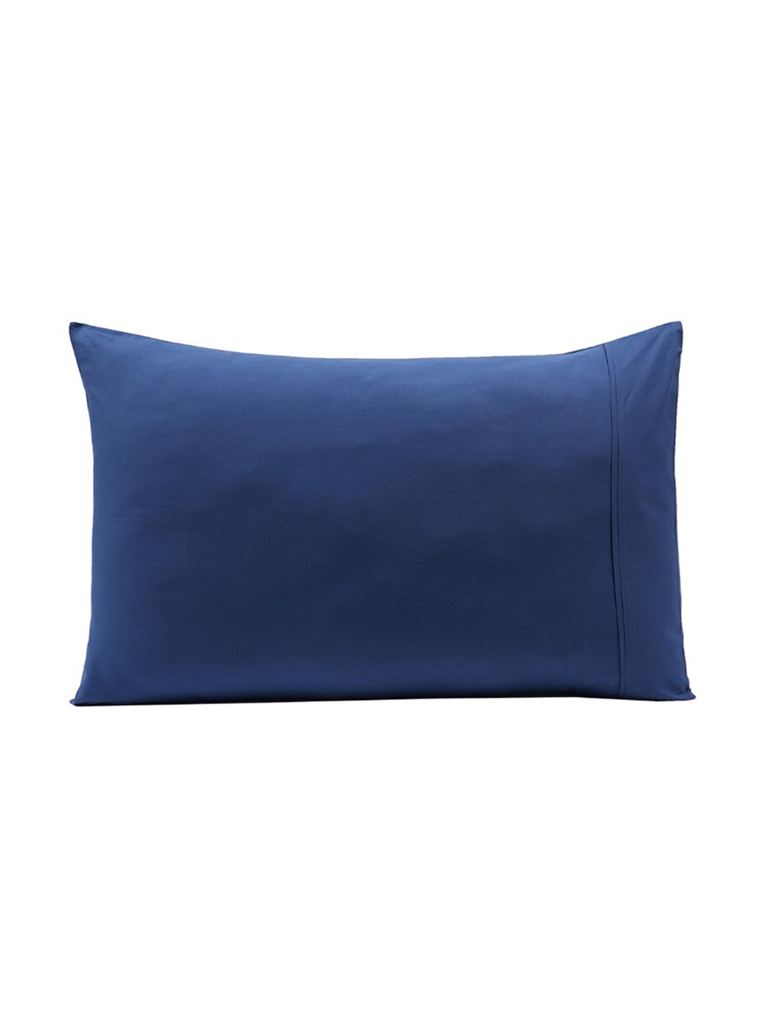 Maspar Colorart Eden Denim Blue Cotton Standard Size Pillow Case - Set of 2