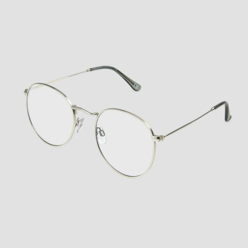 Men's Round Blue Light Filtering Glasses - Original Use™ Silver