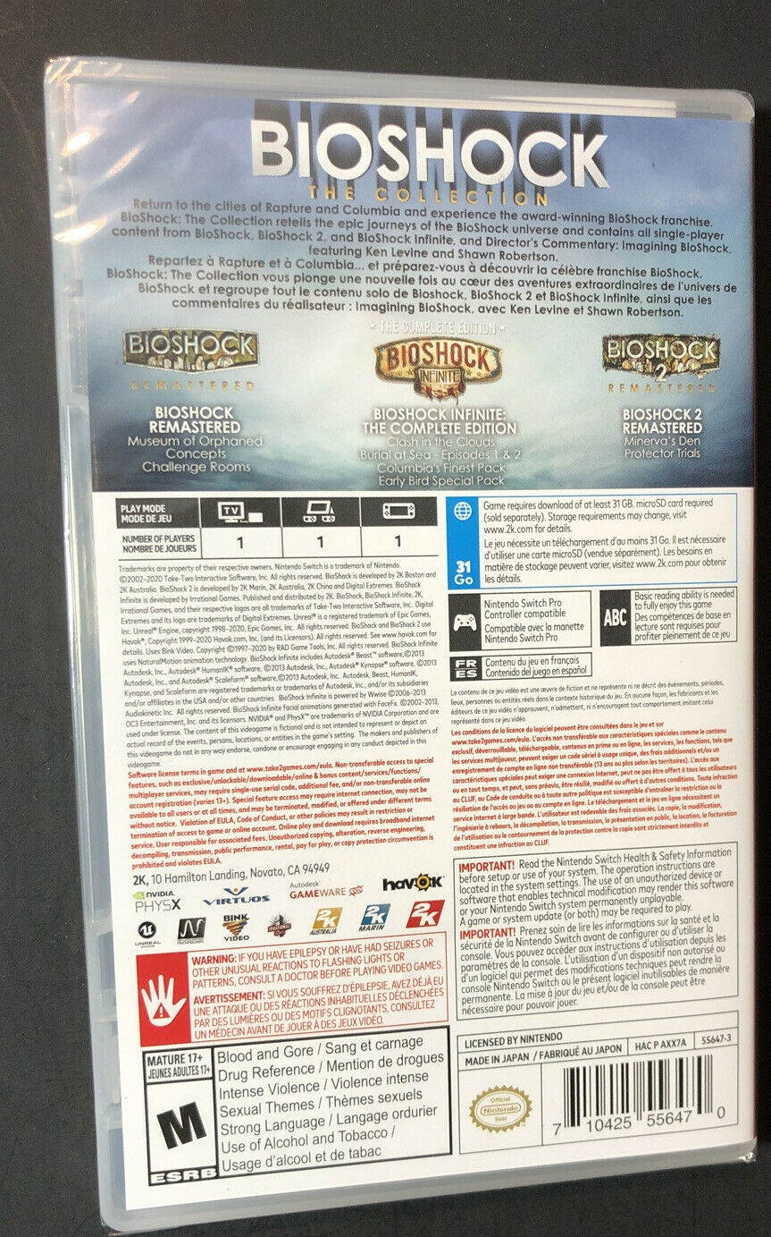 Bioshock The Collection [ 3 Remastered Games In 1 Pack ] (Nintendo Switch)