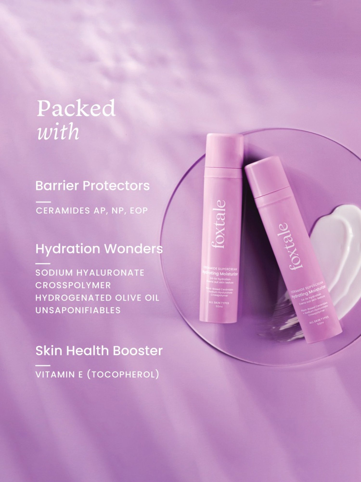 Foxtale Ceramide Supercream Hydrating Moisturizer - 50 ml